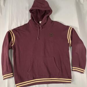 Levi's Hoodie Mens XL‎ Burgundy Relaxed Fit Striped Kangaroo Pocket A9393-0000